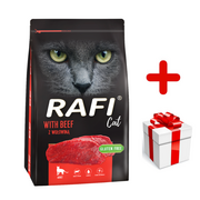 Sucha karma dla kotów - DOLINA NOTECI Rafi Cat karma sucha dla kota z wołowiną 7kg + niespodzianka dla kota GRATIS! - miniaturka - grafika 1