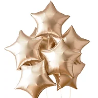 Baby shower i roczek - Balony Urodzinowe Zestaw Balonów Foliowych 10szt Gwiazdki Na Roczek Chrzest - miniaturka - grafika 1