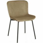 Krzesła - Signal Meble Krzesło COLBY Velvet Czarny/Beż Bluvel 28 Klasyczny Salon/Sypialnia/Kuchnia/Jadalnia - miniaturka - grafika 1