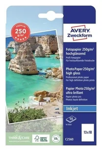 Papier Avery fotograficzny Premium wysokobłyszczący, 250 g, 130 x 180 mm C2560 - Papier do drukarek - miniaturka - grafika 1