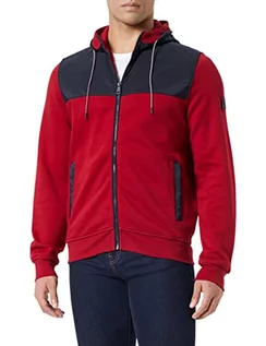 Bluzy męskie - bugatti Męska bluza 8750-25077, czerwona, standardowa - grafika 1