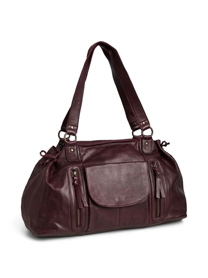 Pieces Skórzany shopper bag 
