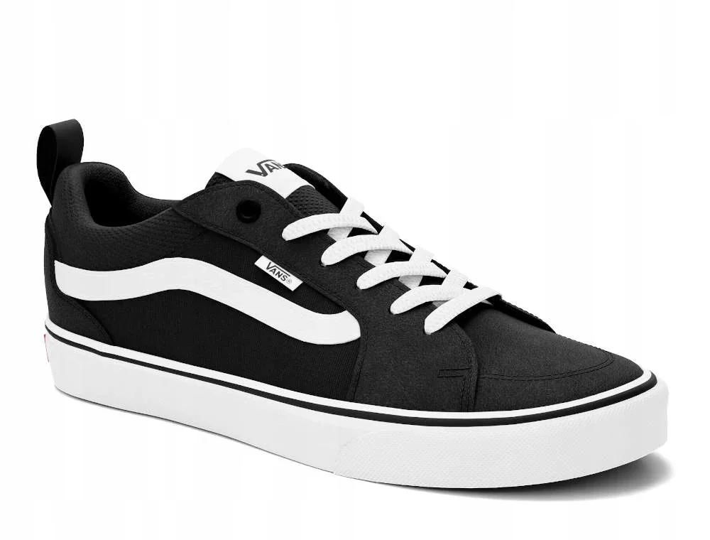 VANS FILMORE TRAMPKI MĘSKIE CZARNE NISKIE ZE SKÓRĄ 46 16RA