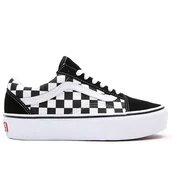 Trampki damskie - Buty Vans Checkerboard Old Skool Platform VN0A3B3UHRK1 - czarne - miniaturka - grafika 1