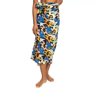 Sukienka plażowa ROXY Cool And Lovely czarno-kolorowa ERJX603345-KVJ6 - Sukienki i spódnice sportowe - miniaturka - grafika 1