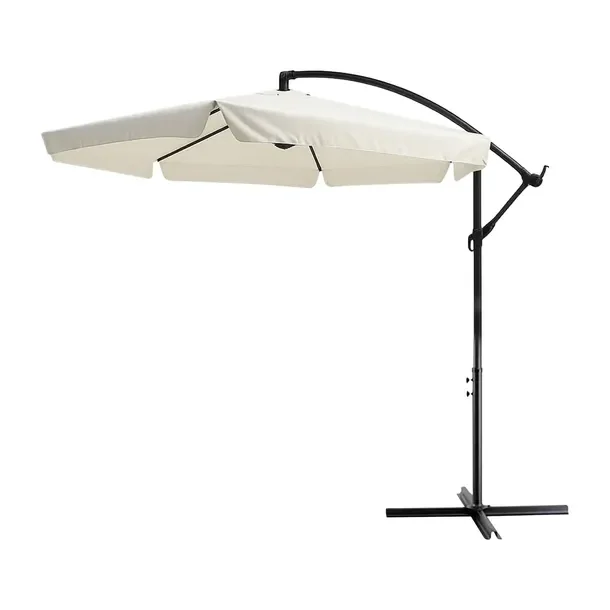 Parasol ogrodowy Black Forest, 300 cm, na wysięgniku, z boczkami, beżowy