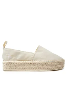 Calvin Klein Jeans Espadryle Platform Espadrille Ml Btw YW0YW01378 Écru - Espadryle damskie - miniaturka - grafika 1