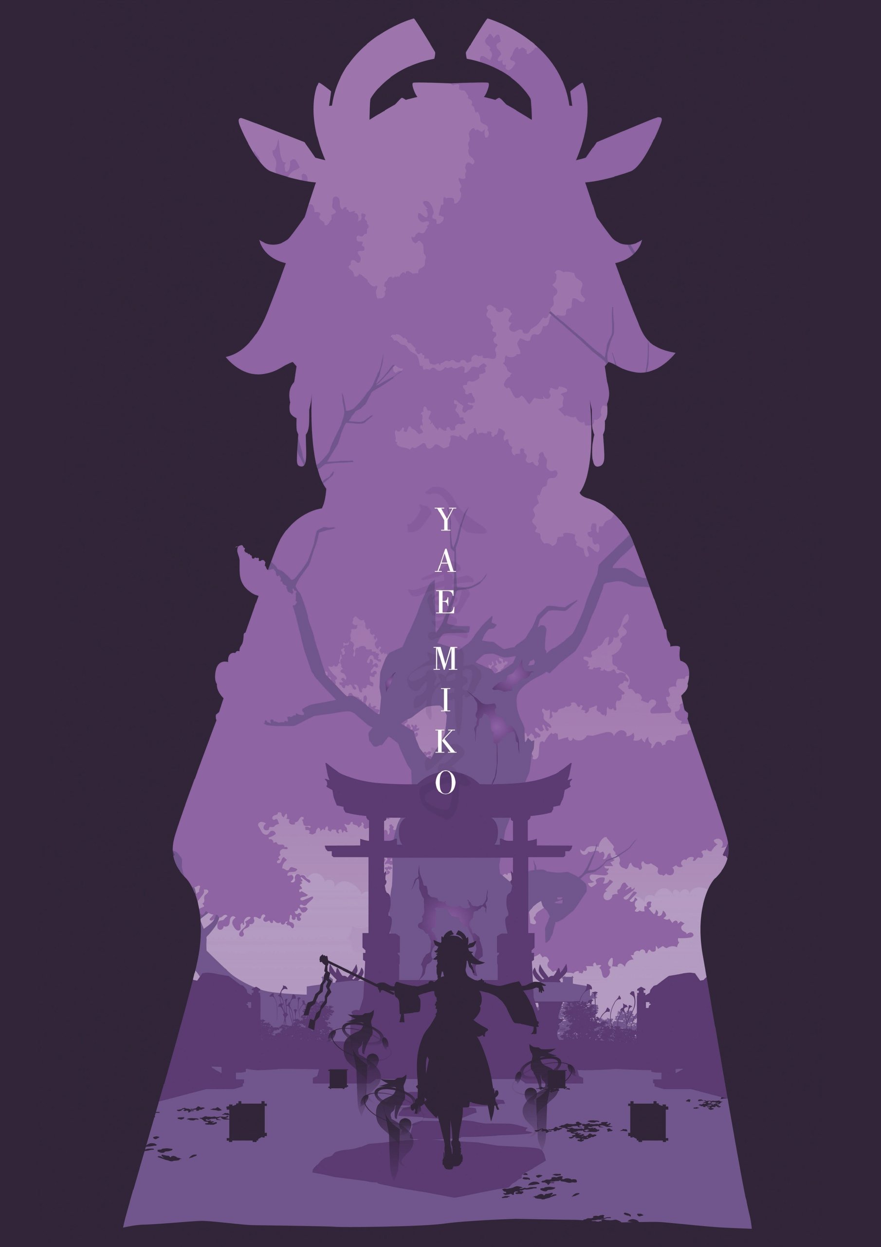 Plakat A2 Genshin Impact YaeMiko