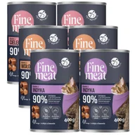 Mokra karma dla psów - PetRepublic Fine Meat danie z cielęciny/indyka/wołowiny 6x400g (90% mięsa w kawałku) dla kota - miniaturka - grafika 1