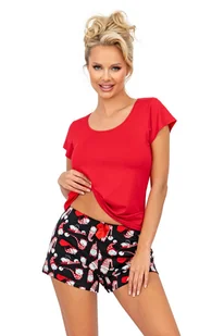 Donna Piżama Santi 1/2 Red 44 Czerwony - Piżamy damskie - miniaturka - grafika 1