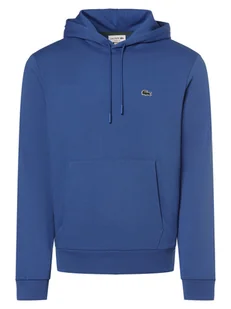 Lacoste Męska bluza z kapturem Mężczyźni Materiał dresowy niebieski jednolity, 4 - Bluzy męskie - miniaturka - grafika 1