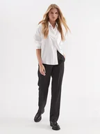 Spodnie damskie - Calvin Klein Spodnie materiałowe Essential K20K206879 Czarny Slim Fit - miniaturka - grafika 1