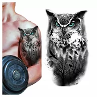 Prace ręczne dla dzieci - Tatuaż Zmywalny Tymczasowy Sowa / Las - miniaturka - grafika 1