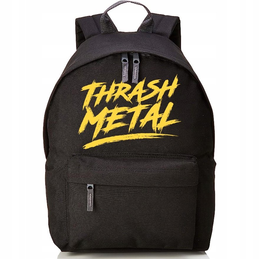 PLECAK CZARNY MINI MŁODZIEŻOWY SZKOLNY TRASH METAL PREZENT STYLOWE WZORY