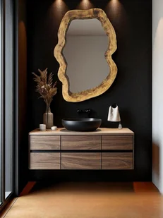 Niebanalne drewniane lustro do łazienki - Lustra - miniaturka - grafika 1