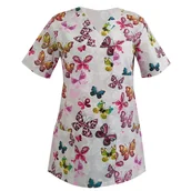 Odzież medyczna - Bluza medyczna damska fartuch kolorowy wzorek 1053 M - miniaturka - grafika 1