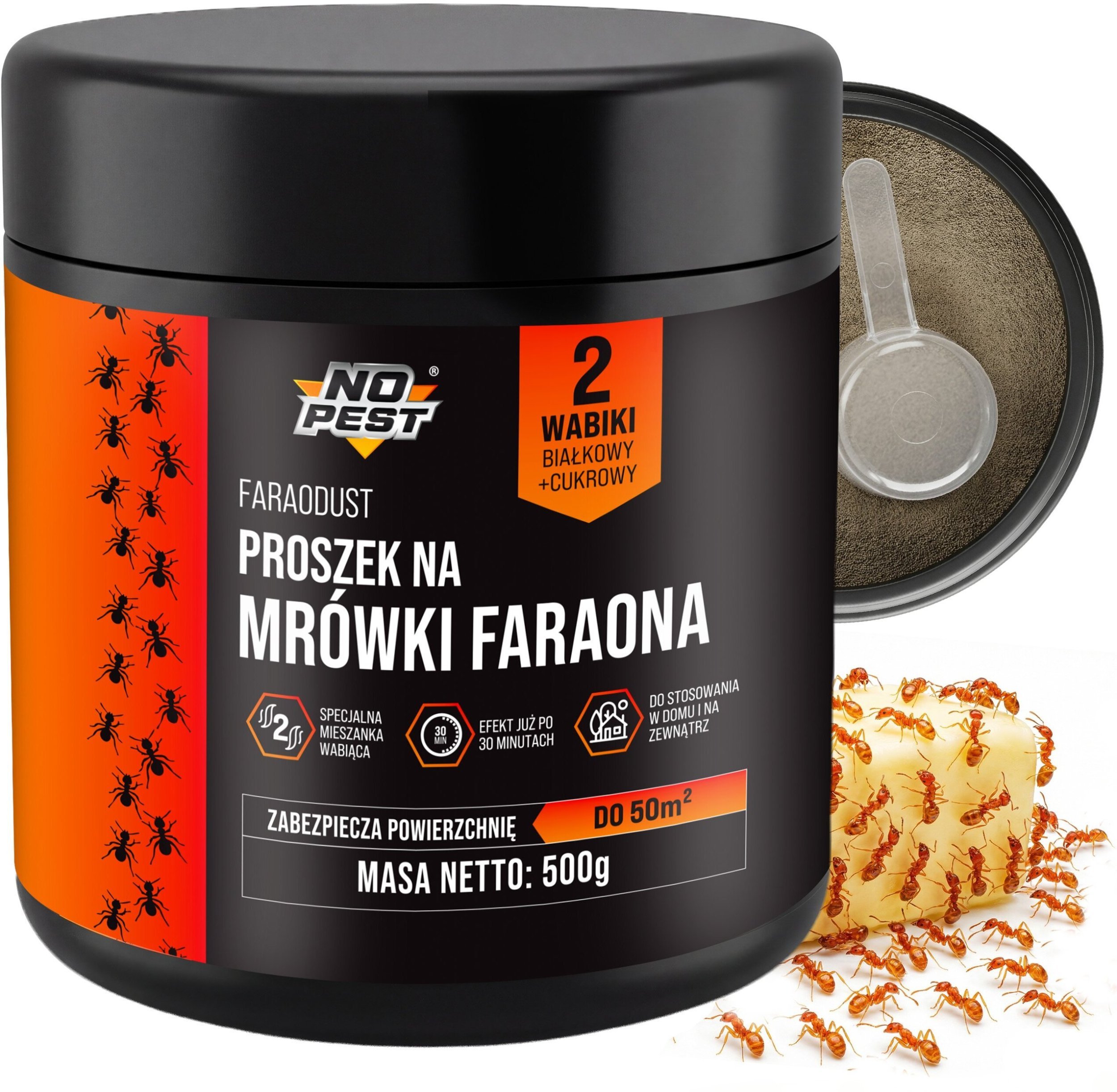 Proszek Preparat Środek Trutka Granulat na Mrówki Faraona Faraonki Całe Kolonie Mrówek