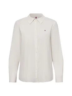 Tommy Hilfiger Damska bluzka koszulowa Kobiety Bawełna biały jednolity, 34 - Bluzki damskie - miniaturka - grafika 1