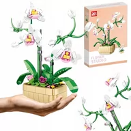 Klocki - KREATYWNE KLOCKI KWIATKI KONSTRUKCYJNE Orchidea KWIAT BONSAI 580 ELEMENTÓW - miniaturka - grafika 1