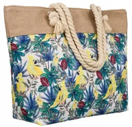 Torebki damskie - Pojemna shopperka damska z wytrzymałego poliestru - miniaturka - grafika 1