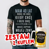 Moda i Uroda OUTLET - Koszulka na 40 URODZINY - ZESTAW Z KUFLEM - miniaturka - grafika 1