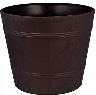 Doniczka drewnopodobna 2 brązowy FORM-PLASTIC - Donice - miniaturka - grafika 1