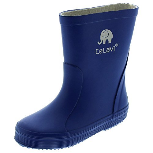 Celavi Dziecięce unisex wodoszczelne kalosze, 100% kauczuk naturalny, kalosze, rozmiar: 29, kolor: niebieski, 1147