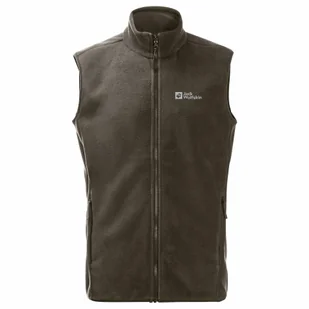 Męska kamizelka polarowa Jack Wolfskin WALDSTEIG FZ VEST M cold coffee / cold coffee - S - Kamizelki męskie - miniaturka - grafika 1