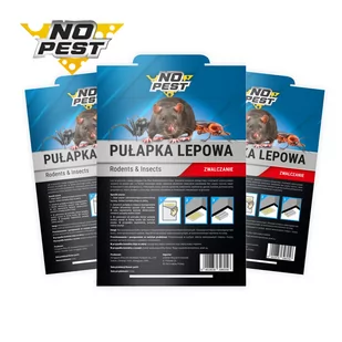 3X Lep No Pest Na Gryzonie I Insekty Pułapka Lepowa Środek Pułapka Na Myszy Szczury Owady Pająki Karaluchy Mrówki Pchły - Zwalczanie i odstraszanie szkodników - miniaturka - grafika 1