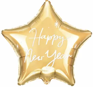 Balon foliowy Gwiazda Happy New Year - 38 x 44 cm - 1 szt. - Sylwester - miniaturka - grafika 1