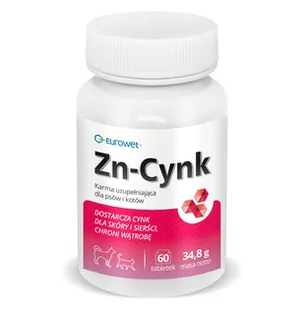 Eurowet Zn-Cynk 60tabl - Suplementy i witaminy dla psów - miniaturka - grafika 1