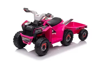Quad Na Akumulator XMX630T Różowy Z Przyczepą - Tory, garaże, parkingi - miniaturka - grafika 4