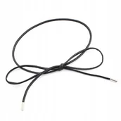 Paski - czarny PASEK damski SZNUR skórzany elegancki dodatek do płaszcza dla pani - miniaturka - grafika 1