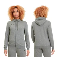 Bluzy damskie - Bluza z kapturem rozpinana damska Puma TeamGoal 23 Casuals [657083 33]-M - miniaturka - grafika 1