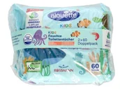 Chusteczki nawilżane - ALOUETTE Kids spłukiwalny papier toaletowy nawilżany 99% wody 2x60szt - miniaturka - grafika 1