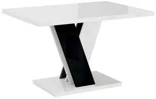 Ława stolik kawowy biały czarny połysk 100 cm - Ławy i stoliki kawowe Ława stolik kawowy biały czarny połysk 100 cm - Ławy i stoliki kawowe - miniaturka - grafika 1