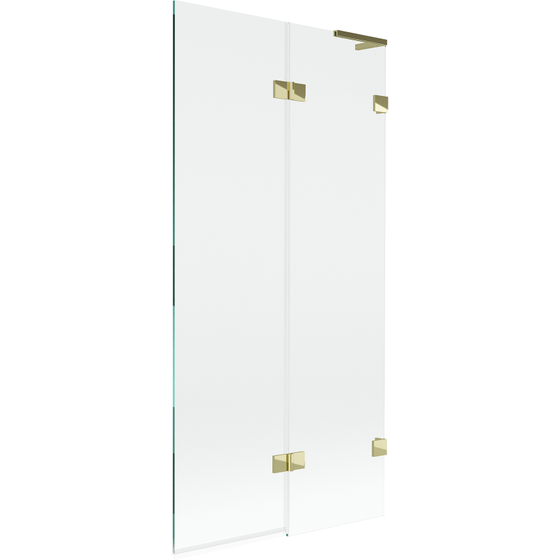 Mexen Lunar L parawan nawannowy 2-skrzydłowy prawy 90 x 150 cm, transparent, złoty - 897L-090-100-50-00-P
