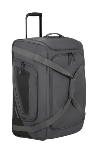 American Tourister City Racer - Torba podróżna z kółkami 68 cm, 98 L - Dużo miejsca do przechowywania i oddzielna komora na buty - Wodoodporna, wiele uchwytów, wytrzymała - Czarna
