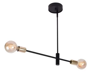 Sigma Lampa wisząca żyrandol ONYX 2 CZARNY ZŁOTY 31924 stal lakierowana czarny złoty 31924 - Lampy sufitowe - miniaturka - grafika 1