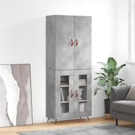 Witryny - vidaXL Witrynka, szarość betonu 69,5x34x180 cm materiał drewnopochodny - miniaturka - grafika 1