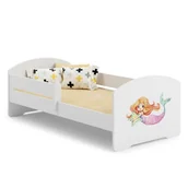 Łóżka dla dzieci i młodzieży - Łóżko dziecięce LUK z barierką 140x70 Syrenka - miniaturka - grafika 1