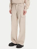 Spodnie damskie - G-Star Raw Spodnie materiałowe Judee D24673-E078 Beżowy Relaxed Fit - miniaturka - grafika 1