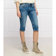 Spodenki damskie - Pepe Jeans London Szorty SATURN CROP | Skinny fit | denim - miniaturka - grafika 1