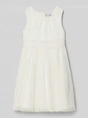 Sukienki i spódniczki dla dziewczynek - Sukienka z okrągłym dekoltem i tasiemką w talii - miniaturka - grafika 1