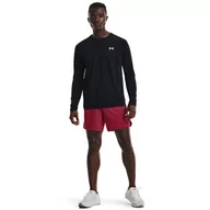 Spodnie sportowe męskie - Męskie spodenki do biegania UNDER ARMOUR UA SpeedPocket 7'' Short II - bordowe - miniaturka - grafika 1