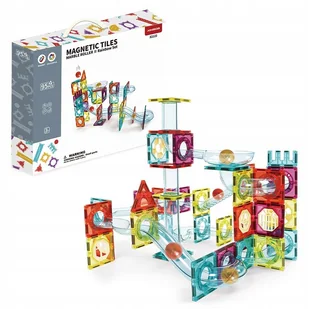 KLOCKI MAGNETYCZNE KONSTRUKCYJNE 3D EDUKACYJNE UKĹADANKA 95 szt DLA DZIECI - Klocki - miniaturka - grafika 1