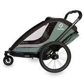 Wózki dziecięce - Hamax - Przyczepka rowerowa COCOON ONE - Green/black - miniaturka - grafika 1
