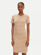 Sukienki - Tommy Hilfiger Sukienka codzienna New Cody WW0WW42721 Beżowy Slim Fit - miniaturka - grafika 1