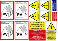 Akcesoria motoryzacyjne - NOWE wymogi naklejki elektryczne FOTOWOLTAIKA PV 10 szt. - miniaturka - grafika 1