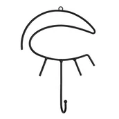 Wieszaki i stojaki - Wieszak dekoracyjny WINK 15 x 3 x 20 cm, metal kolor czarny - miniaturka - grafika 1